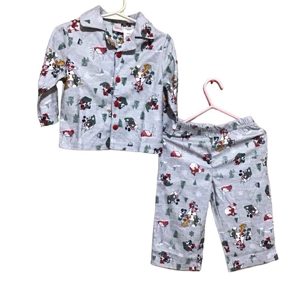 Disney Winter Mickey Mouse Toddler Pajama Pant‎ Set 18M